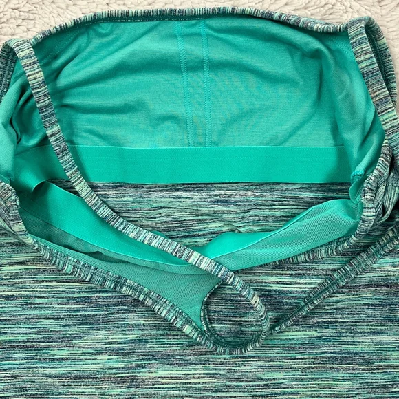 Lululemon Athletica | Power Y Tank • Space Dye Camo Alberta Lake Teal | Size 6 - Picture 8 of 16
